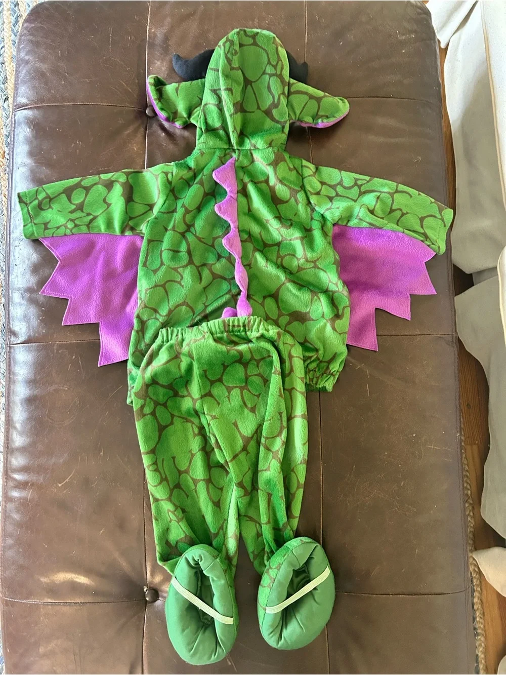 Gymboree Green & Purple Dragon Costume with Hood - 18-24 Mo